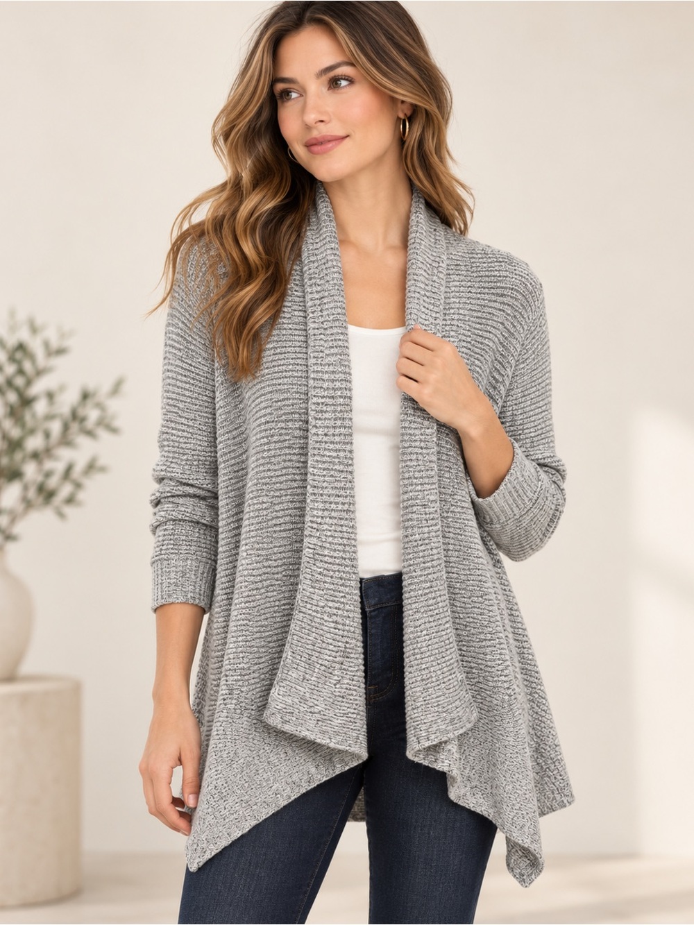 NIC+ZOE Men’s Marled Gray Crewneck Sweater